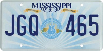 MS license plate JGQ465