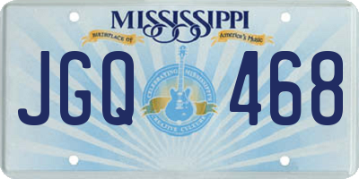 MS license plate JGQ468