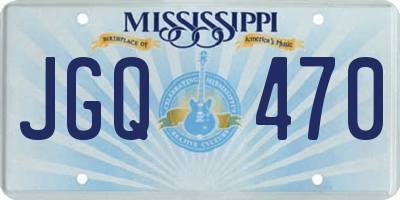 MS license plate JGQ470