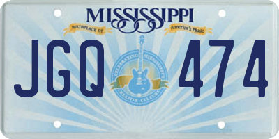 MS license plate JGQ474