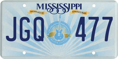 MS license plate JGQ477