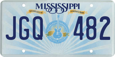 MS license plate JGQ482