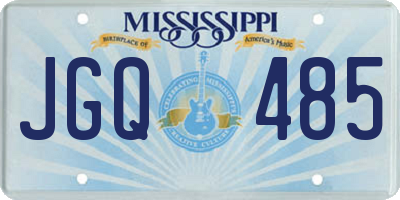 MS license plate JGQ485