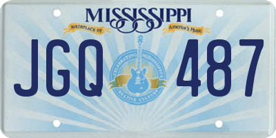 MS license plate JGQ487