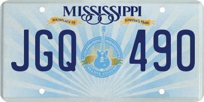 MS license plate JGQ490