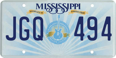 MS license plate JGQ494