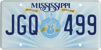 MS license plate JGQ499