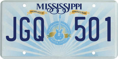 MS license plate JGQ501