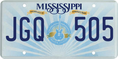 MS license plate JGQ505