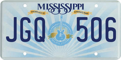 MS license plate JGQ506