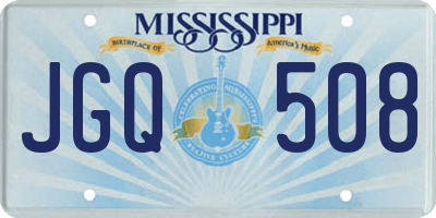 MS license plate JGQ508