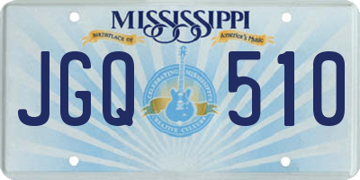 MS license plate JGQ510