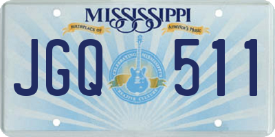 MS license plate JGQ511