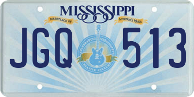 MS license plate JGQ513