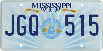 MS license plate JGQ515