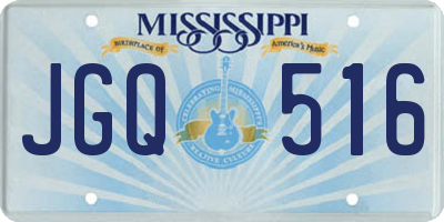 MS license plate JGQ516