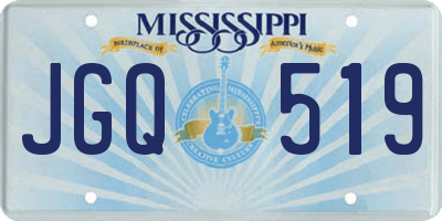 MS license plate JGQ519