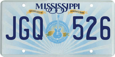 MS license plate JGQ526