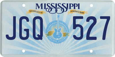 MS license plate JGQ527