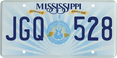 MS license plate JGQ528