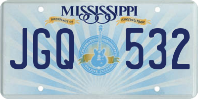 MS license plate JGQ532