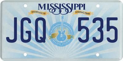 MS license plate JGQ535