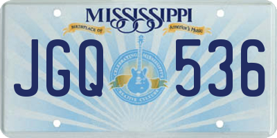 MS license plate JGQ536