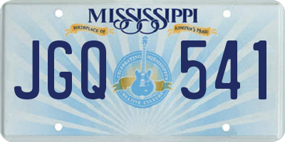 MS license plate JGQ541