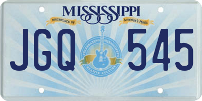 MS license plate JGQ545