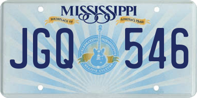 MS license plate JGQ546