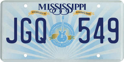 MS license plate JGQ549