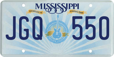 MS license plate JGQ550