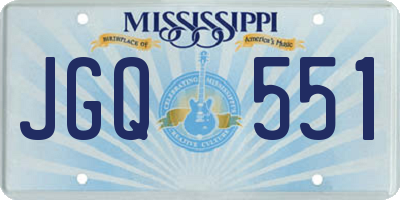 MS license plate JGQ551