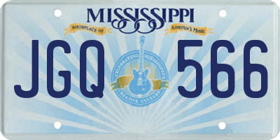 MS license plate JGQ566