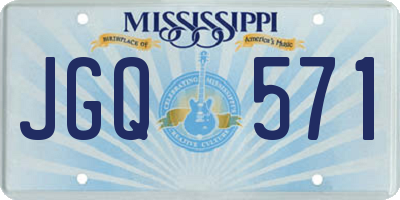 MS license plate JGQ571