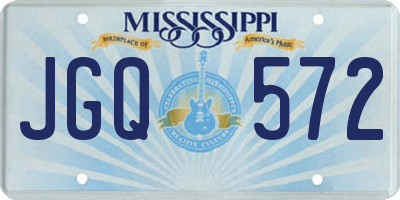 MS license plate JGQ572