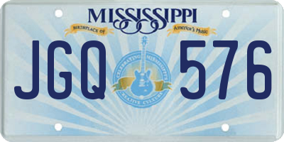 MS license plate JGQ576