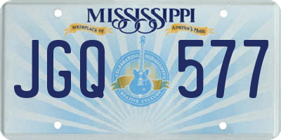 MS license plate JGQ577