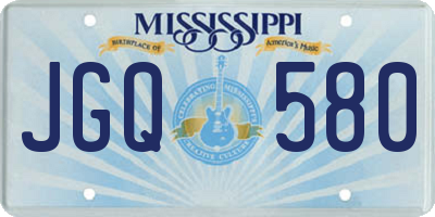 MS license plate JGQ580