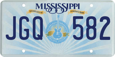 MS license plate JGQ582
