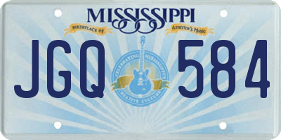 MS license plate JGQ584