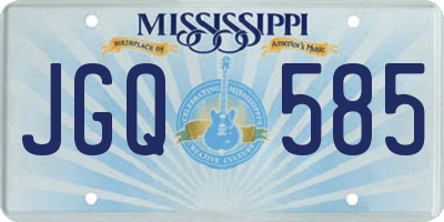 MS license plate JGQ585