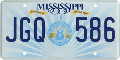MS license plate JGQ586