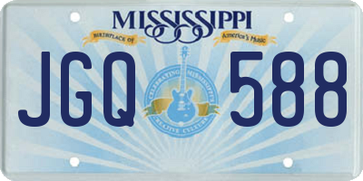 MS license plate JGQ588