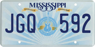 MS license plate JGQ592