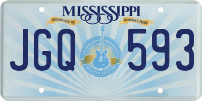 MS license plate JGQ593