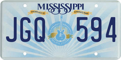 MS license plate JGQ594