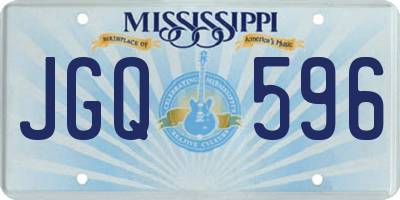 MS license plate JGQ596
