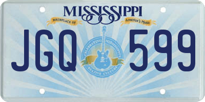 MS license plate JGQ599