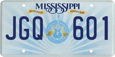 MS license plate JGQ601